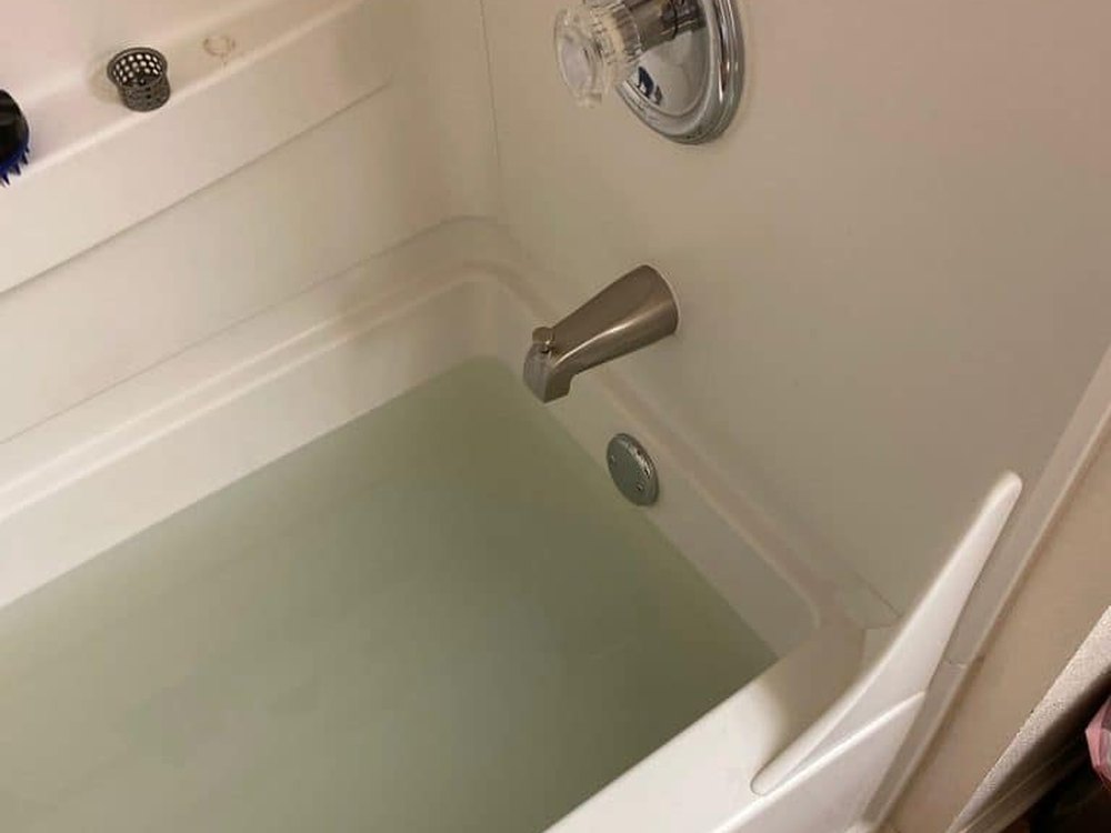 Standing water in a tub that will not drain