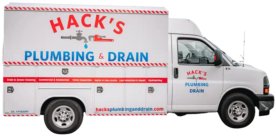 Hack's Plumbing & Drain service truck
