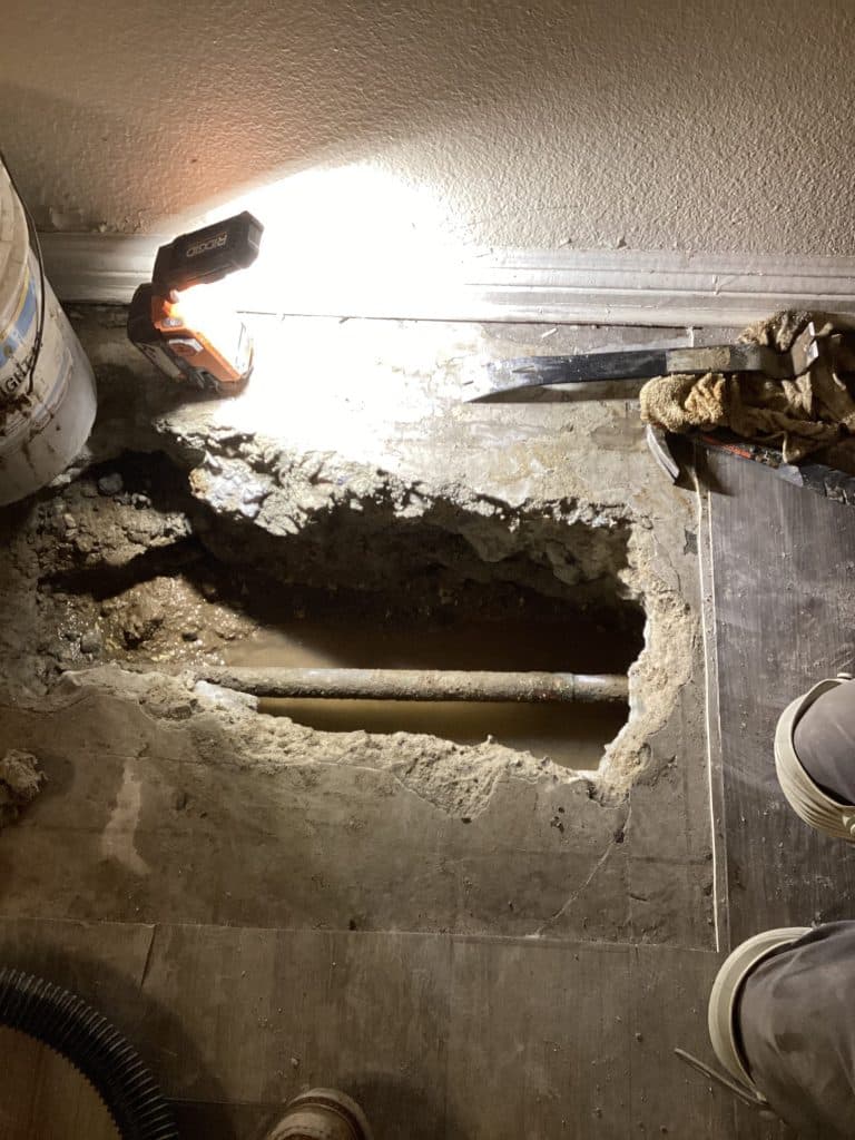 Slab Leak Repair in Escondido, job photo 2 of 3, taken on site by the technician