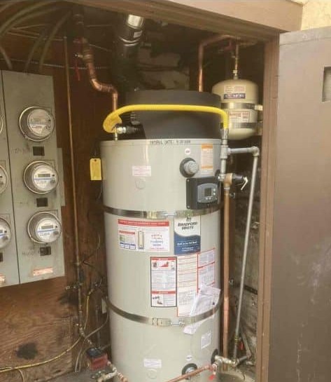 Commercial Water Heater Replacement in San Diego, photographed on site by the technician